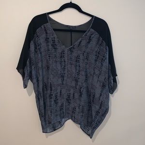 Black short sleeve blouse